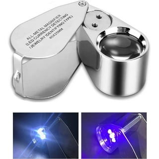 Mini 60X - 100X Zoom LED Lighted Microscope Jewelers Loupe