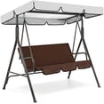 thumbnail image 2 of Outdoor Swing Seat Seater Chair Waterproof Cushion Replacement Swing Cushion Cover for Patio Garden Yard, 2 of 6