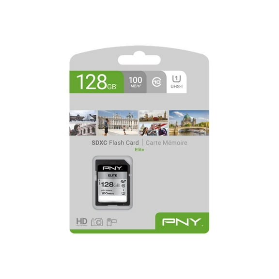 PNY Elite 128 GB Class 10/UHS-I (U1) V10 SDXC