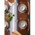 thumbnail image 2 of Boanket Purple Grey Stripe Table Runner - 72 Inch Long, Kitchen Dining Table Runner Dresser Scarves, Modern Art Horizontal Striped Farmhouse Decor for Coffee Tables Wedding Party Banquet, 2 of 8