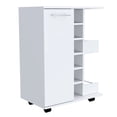 thumbnail image 2 of Bar Cart with Two Open and Enclosed Shelves / Dining Room Setup, 2 of 4