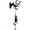 A002- Black B, variant on Halloween Outdoor Hanging Decorations Spooky Metal Black Cat Wall Decor Gothic Silhouette Hanging Ornament for Porch Entryway Halloween Party Display, 1 Pack