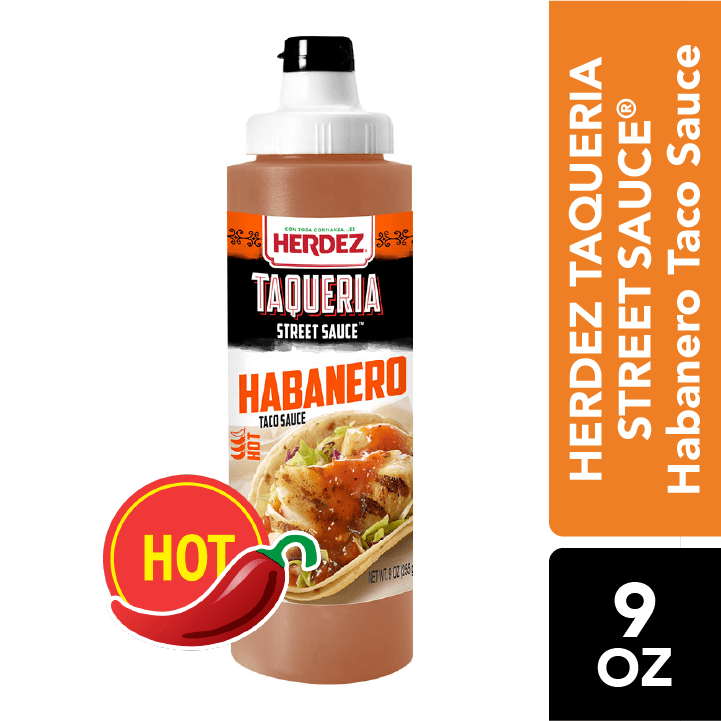Herdez Taqueria Street Sauce, Habanero, Hot, 9 Oz