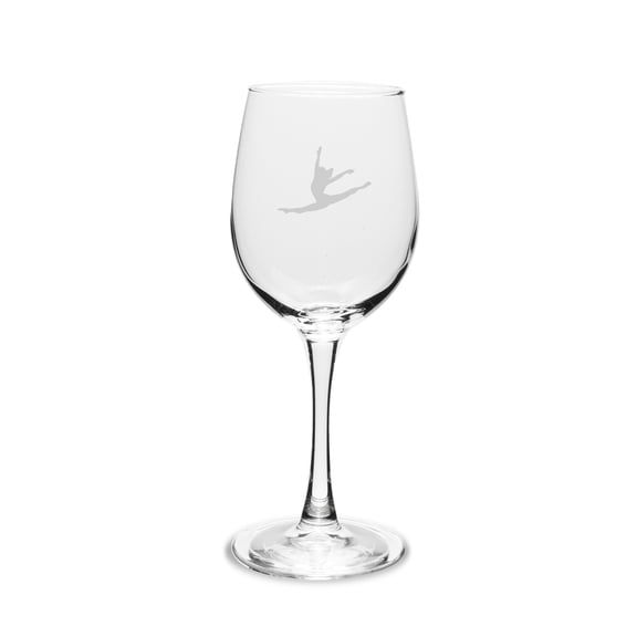 Gymnast Split 12 oz. Deep Etched Wine Glass