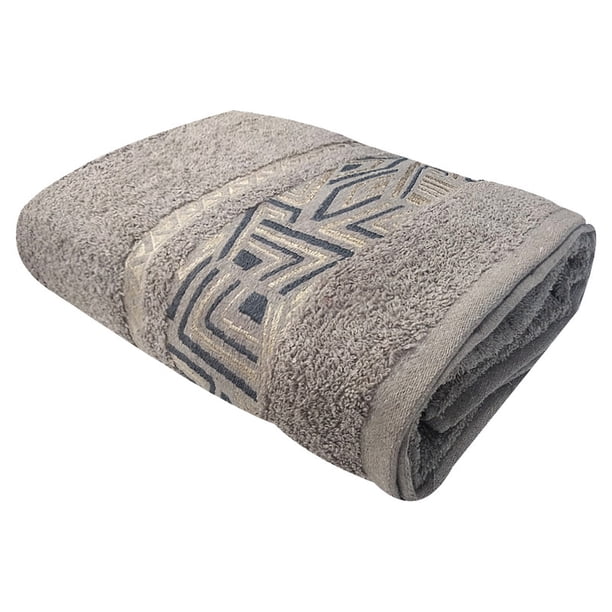 Toalla Medio Baño colores varios, 140x70cm - Suave Y Absorbente- Cenefa Bordada
