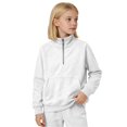 thumbnail image 2 of Girls Half Zip Pullover Sweatshirt Long Sleeve Workout Shirts Fall Clothes Boys Gilrs Mock Neck Athletic Tops Lightweight Fleece Quarter Zip Pullover Kids Teens Sportswear for Golf Yoga Tennis, 2 of 9