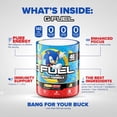 thumbnail image 3 of G Fuel Sonic Energy Powder, Sugar Free, Clean Caffeine Focus Supplement, Water Mix, Peach Ring Candy Flavor, Focus Amino, Vitamin + Antioxidants Blend - 9.8 oz (40 Servings), 3 of 5