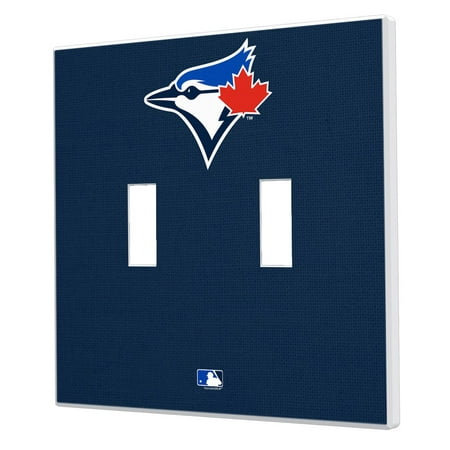 Toronto Blue Jays Solid Design Double Toggle Light Switch Plate
