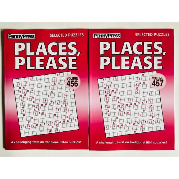 Issues 456 and 457 of the Places Please Puzzles from Penny Press Selected Puzzles Fill in
