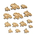 thumbnail image 1 of Spotted Poison Dart Frog Wood Mini Charms Shapes DIY Craft Jewelry - With Hole - Various Sizes (16pcs), 1 of 7