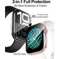 thumbnail image 2 of XiHAMA 2 Pack Case Built in Tempered Glass Screen Protector Compatible with Apple Watch Series 10 Hard PC Case Overall Protective Cover, 2 of 6