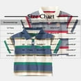 thumbnail image 3 of CYRBOKO Toddler Boys Short Sleeve Polos, Loose Cotton Casual Striped Summer Tops Green Size 3-4 T, 3 of 3