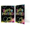 Glow Party Invitation, Pack of 8, 3 Packs