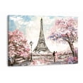 thumbnail image 2 of Cuadro Canvas Paisaje Paris Rosa Tipo Oleo Grande Decorativo, 2 of 4