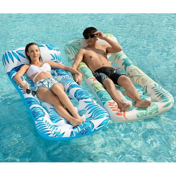Pack de 2 inflables Pool Float Lounge Jasonwell para adultos