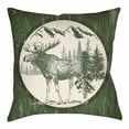 thumbnail image 3 of Artistic Weavers Lodge Cabin Moose Indoor/Outdoor Throw Pillow, 3 of 7