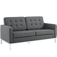 thumbnail image 2 of Modway Loft Upholstered Fabric Loveseat in Gray, 2 of 4