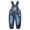 Blue-2185, variant on Baby Dinosaur Embroidered Fake Bib Pocket Open-seat Easy Diaper Changing Denim Overalls,Blue,2-3 Years