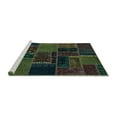 thumbnail image 2 of Ahgly Company Machine Washable Indoor Rectangle Oriental Turquoise Blue Modern Area Rugs, 5' x 7', 2 of 4