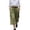 Army Green, variant on Women's Pants, Effortless Wide Leg Casual Cropped Pants for Everyday Style Breathable Blend Trousers with Relaxed Fit for Travel Work and Leisure White L