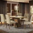 thumbnail image 2 of Conjunto Comedor Mesa Cristal 6 Sillas Stéfani Madesa - Marrón/Crema/Imperial Madesa Rectangular, 2 of 10