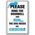 thumbnail image 1 of SignMission 8" X 12" Plastic Sign, Please Ring The Doorbell, 1 of 5
