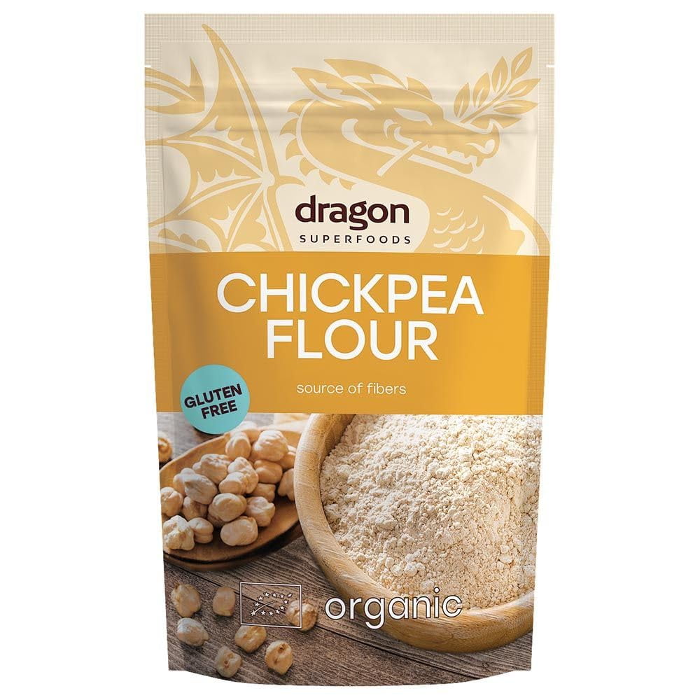DRAGON SUPERFOOD Chickpea Flour 200g | Gluten-Free | Vegan Protein-Rich for Baking Breading Thickening Gluten-Free Cooking