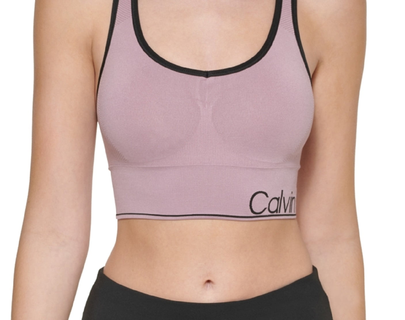 Calvin Klein Women's Ruched Longline Sports Bra Pink Size XS – Tuesday  Morning