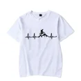 thumbnail image 1 of Camisetas de marca para hombre, con estampado de ciclismo de montaña, latidos del corazón, gráfico luminoso, ropa de calle de verano, Ulzzang, Harajuku, 1 of 7
