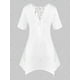 thumbnail image 3 of Talla grande Impresión floral con cordones de cordones. Rosegal Camisetas tallas grandes, 3 of 5