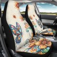 thumbnail image 4 of XYZCANDO Car Seat Covers Butterfly Floral 2 pcs Car Front Seat Covers Soft SUV Truck Sedan Waterproof Cozy Automotive Front Seat Covers, 4 of 10