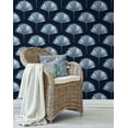 thumbnail image 5 of NextWall  Tropical Fan Palm Peel and Stick Wallpaper 20.5 in. W x 18 ft. L - Navy Blue, 5 of 10
