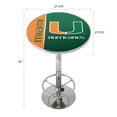 thumbnail image 5 of University of Miami Text Bar Table with Adjustable Footrest and Acrylic Top, 5 of 5