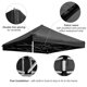 thumbnail image 4 of InstaHibit 10x10 Ft Replacement Canopy Top Kit 4 Mesh Sidewalls Yard Tradeshow, 4 of 11