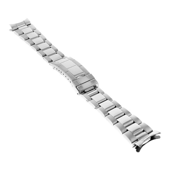 20MM OYSTER WATCH BAND BRACELET FOR ROLEX SUBMARINER SHINY CENTER FLIP LOCK TQ