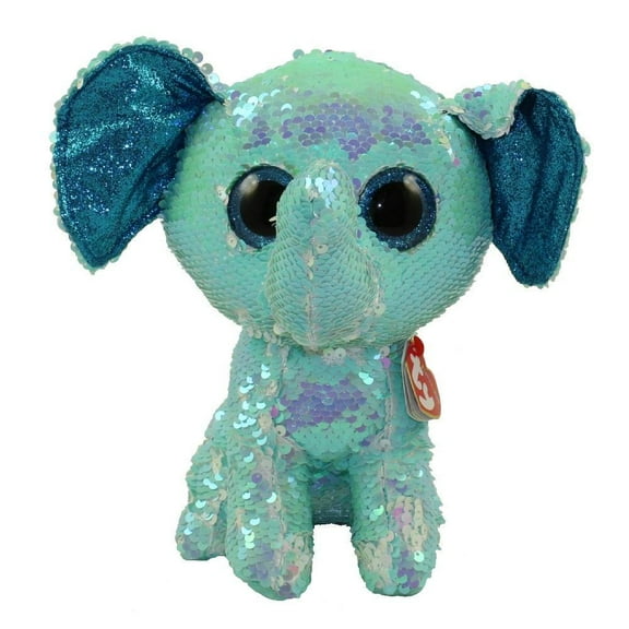 TY Flippables Sequin Plush - STUART the Elephant (Medium Size - 9 inch)