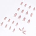 thumbnail image 3 of Press on Nails Uñas postizas medianas, 24 piezas de uñas postizas brillantes, cobertura completa, uñas de gel artificiales UV para mujeres y niñas, 3 of 5