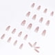 thumbnail image 3 of Uñas postizas medianas, 24 unidades, uñas postizas brillantes, cobertura completa, uñas de gel artificial UV para mujeres y niñas Namotu YZY918, 3 of 5