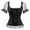 Black, variant on POIUYTR Women Corset Top with Lace Short Sleeve Lace Up Bustier Waist Trainer Bodyshaper Crop Tops
