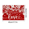 thumbnail image 3 of FYTPOV Linen Placemats, Romantic Valentines Placemats for Kitchen and Dining, Valentines Day Decorations, Christmas Placemats for Party Home Decor, Table Decor, 18x12 in, 3 of 6
