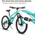 thumbnail image 3 of Ambifirner Men's 26 inch Mountain Bike - 21-Speed Steel Frame, Double Disc Brakes & Full  Suspension, All-Terrain Men Bicycle for Adult Riders, Black, 3 of 9