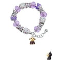 thumbnail image 2 of Delight Jewelry Resin Monkey Purple Butterfly Bead Charm Bracelet, 7"+1" Extender, 2 of 5