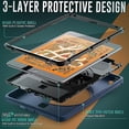thumbnail image 4 of Funda de TPU + PC a prueba de golpes para tableta con soporte, ranura para bolígrafo y correa para el hombro para iPad Mini 2019 / Mini 4 (rosa oscuro), 4 of 5