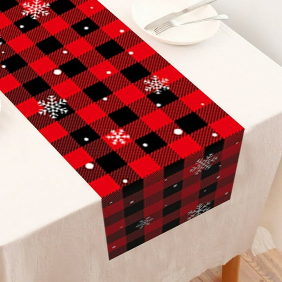 Christmas Table Runner Seasonal Winter Christmas Holiday Kitchen Dining Table Decoration for Indoor Outdoor Home Decor 13 X 72 Inch/ Christmas Table Runner