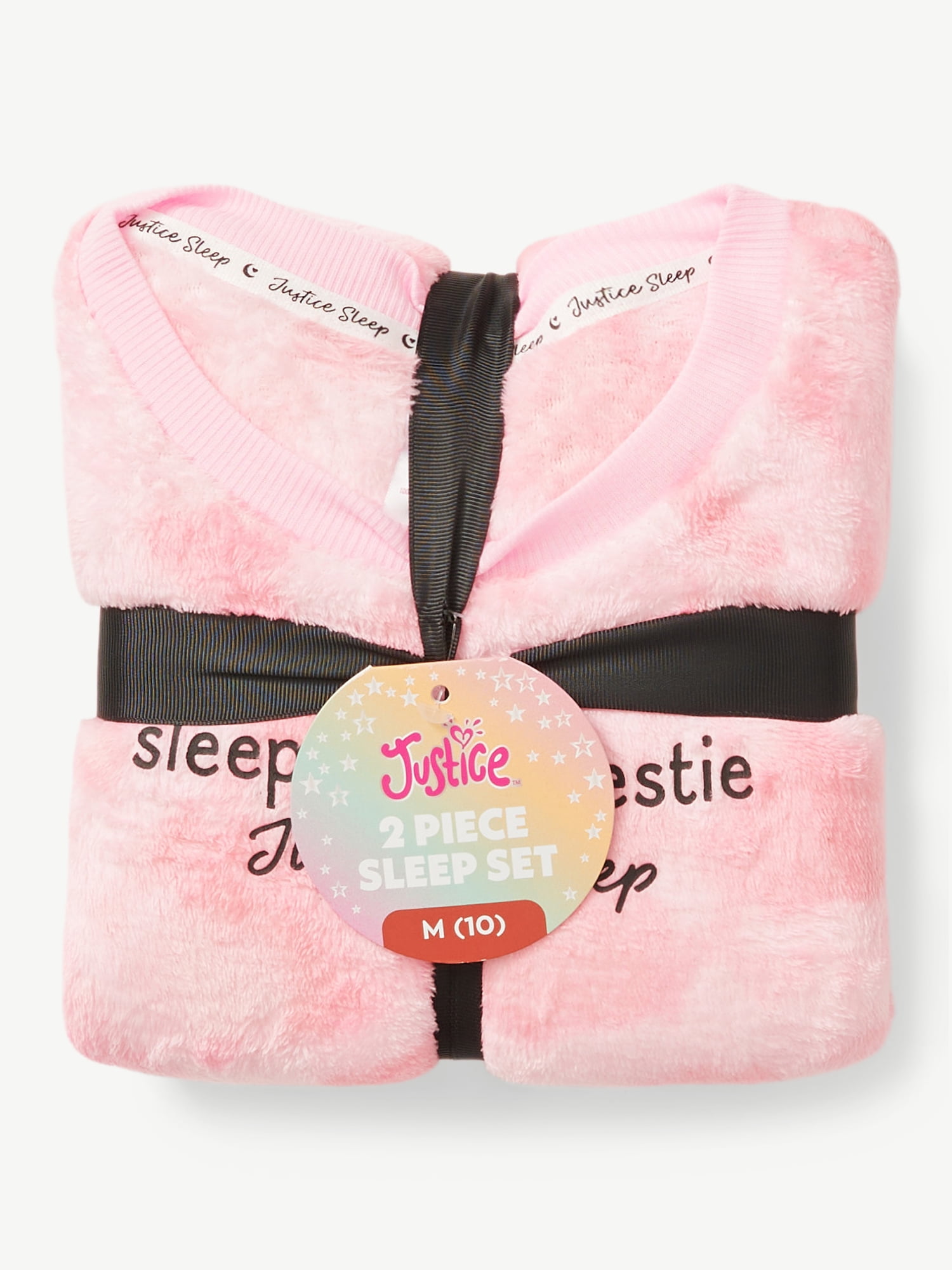 Justice Girls Long Sleeve Top and Wide Leg Sleep Pant, 2-Piece Pajama Set, Sizes 5-18