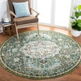 thumbnail image 2 of SAFAVIEH Madison Joandra Southwestern Area Rug, Green/Turquoise, 10' x 10' Round, 2 of 8