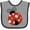 Heather and Black, variant on Inktastic Ladybug, Cute Ladybug, Red Ladybug, Ladybird Girls Baby Bib