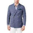 thumbnail image 1 of Chaqueta tipo Blazer de Seersucker Tallia para hombre azul doble botonadura 44 largo, 1 of 2