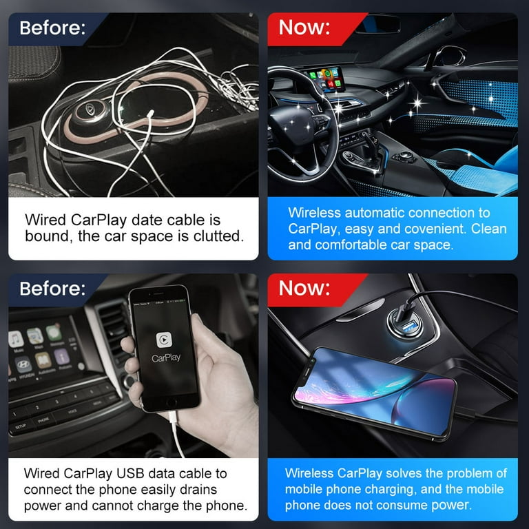 Carlinkit 3.0 Wireless Apple CarPlay Adapter for Cars with