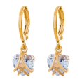 thumbnail image 2 of Jewelry VerPetridure Heart-Shaped Earrings Pearl Crystal Creative Shining With Shining Cubic-Crystal Wonderful Gift, 2 of 6